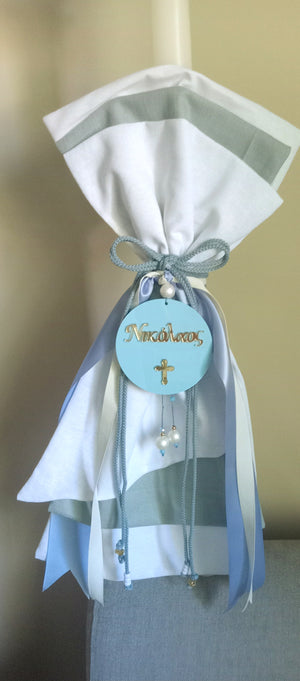 Baptism candle boy 5